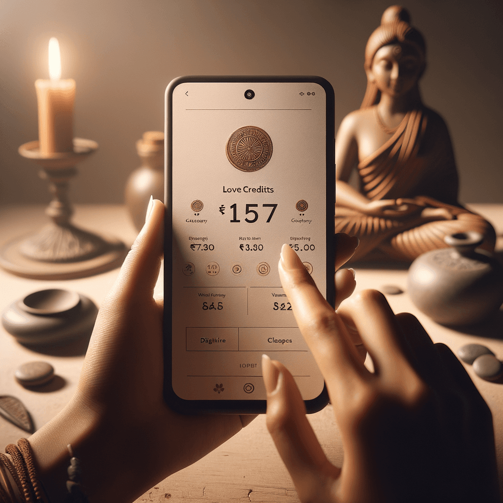 Love Token wallet showing balance